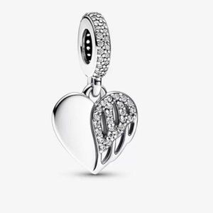 Pandora Heart & Angel Dangle Charm
